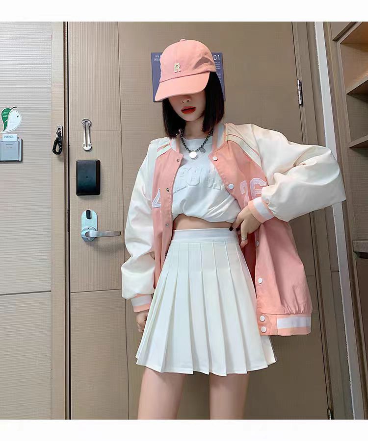 Preppy Style White Pleated Mini Skirt, High - Waisted Slimming A - Line Skirt (Sizes S - XL)